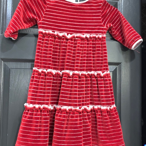 Hanna Andersson velour sparkle ruffle  HOLIDAY - Picture 2 of 4